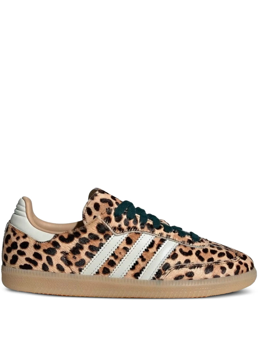 Adidas Samba OG Leopard-Print Three-Stripe Sneaker